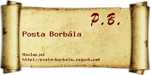 Posta Borbála névjegykártya