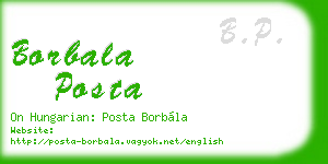 borbala posta business card